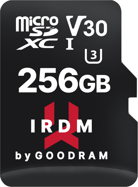 Karta pamięci Goodram microSDXC 256GB IRDM UHS-I U3 V30 + Adapter (IR-M3AA-2560R12) - obraz 1