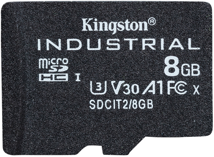 Karta pamięci Kingston microSDHC 8GB Industrial Class 10 UHS-I V30 A1 (SDCIT2/8GBSP) - obraz 1