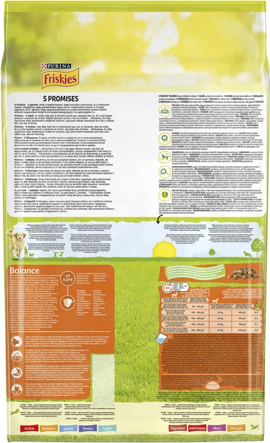 Sucha karma dla dorosłych psów Purina Friskies Balance Kurczak z warzywami 15 kg (8445291239555) - obraz 3