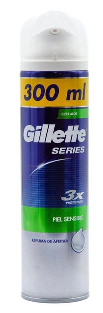 Pianka do golenia Gillette Series Sensitive Foam 300 ml (7702018053971) - obraz 1
