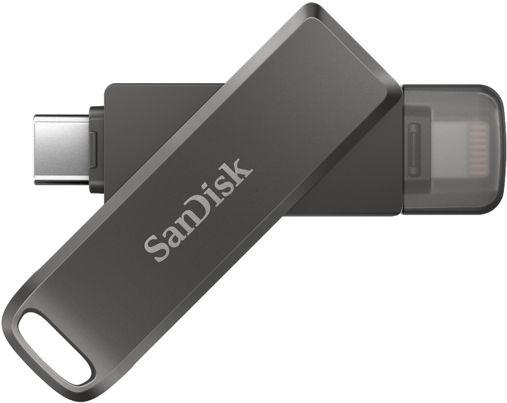 Pendrive SanDisk iXpand Luxe 64GB USB-C + Lightning Black (SDIX70N-064G-GN6NN) - obraz 2