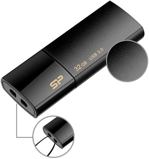 Pendrive Silicon Power Blaze B05 32GB Black (SP032GBUF3B05V1K) - obraz 6