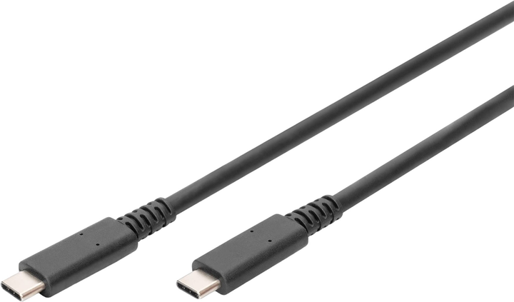 Kabel połączeniowy Digitus USB 4.0 Type - C to Type - C max. resolution 8K 30Hz PD3.0 40Gbits/s czarny 0.8 m (4016032481089) - obraz 1