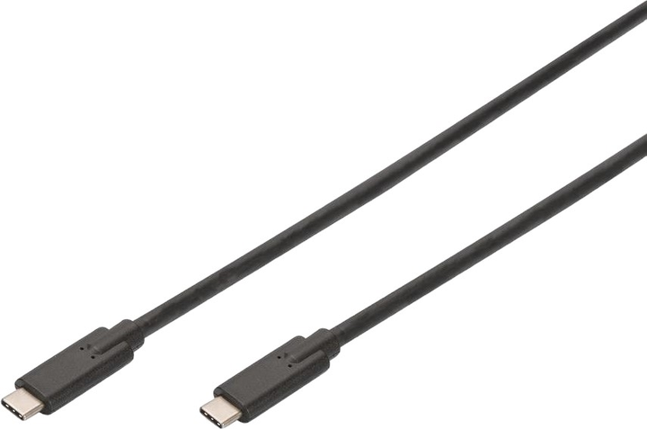 З'єднувальний кабель Digitus USB Type-C to C M/M Gen2 5A 10GB 3.1 Version black 1 м (4016032426011) - зображення 1