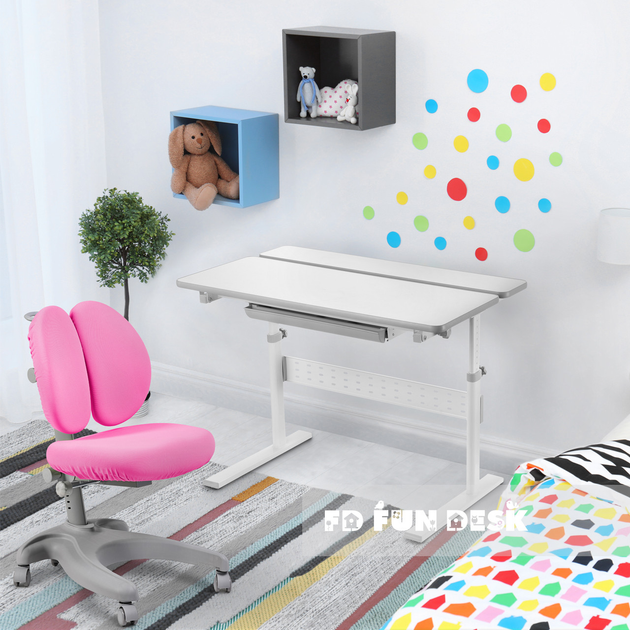 Комплект для школьника ?‍? парта-трансформер Fundesk Colore Grey ...