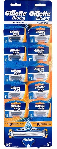 Чоловіча бритва Gillette Blue3 Comfort 10 шт (8006540745359) - зображення 1