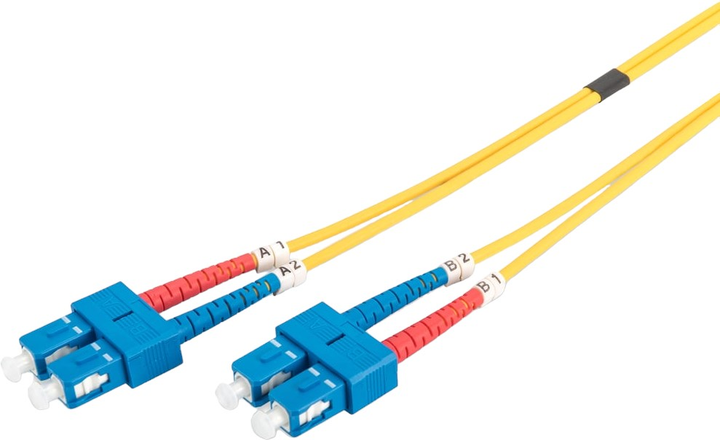 Оптоволоконний кабель Digitus duplex SC to SC S/M OS2 09/125 µ 1 m (4016032248736) - зображення 1