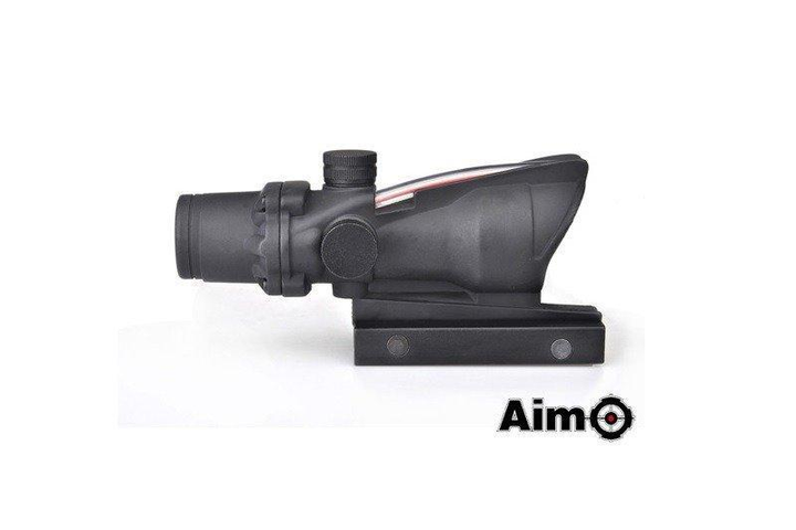 Коліматорний приціл типу ACOG (з оптичним волокном) – Black [AIM-O] (для страйкболу) - зображення 2