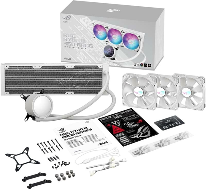 Chłodzenie wodne ASUS ROG RYUO III 360 ARGB White Edition (ROG RYUO III 360 ARGB WHT) - obraz 9