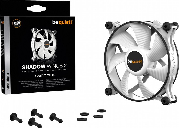 Кулер be quiet! Shadow Wings 2 120mm White (4260052187326) - зображення 5