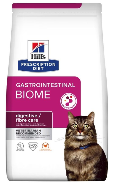 Sucha karma dla kotów zaburzeniami trawienia Hill's PD Gastrointestinal Biome z kurczakiem 1.5 kg (0052742059518) - obraz 1