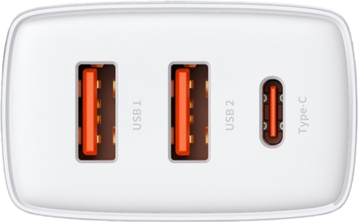 Ładowarka sieciowa Baseus Compact Quick Charger 2U + C 30W EU Biały (CCXJ-E02) - obraz 4