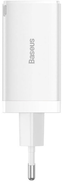 Ładowarka sieciowa Baseus GaN5 Pro 65W 2 x Type-C + USB + Cable Type-C to Type-C 100W Biały (CCGP120202) - obraz 4