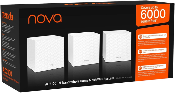 Router Tenda Nova MW12 (3-pack) - obraz 3