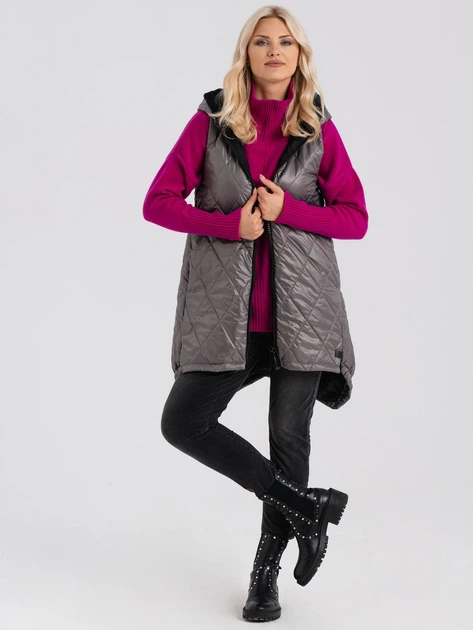 Bezrękawnik damski Look Made With Love 3022 Fabi Brown S Brązowy (5903999310370) - obraz 4