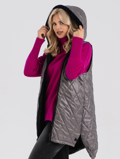 Bezrękawnik damski Look Made With Love 3022 Fabi Brown S Brązowy (5903999310370) - obraz 6