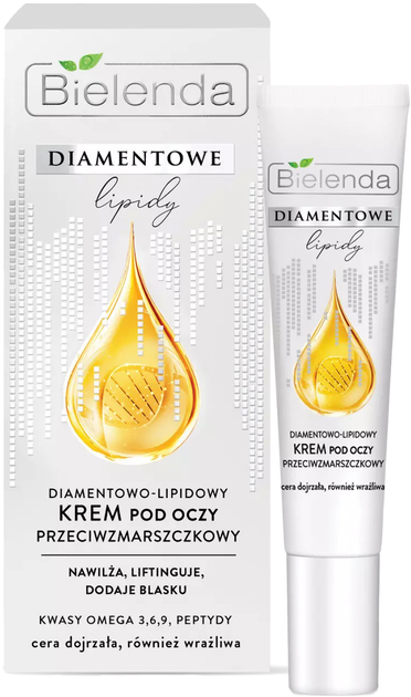 Krem pod oczy Bielenda Diamentowe Lipidy przeciwzmarszczkowy 15 ml (5902169049720) - obraz 1