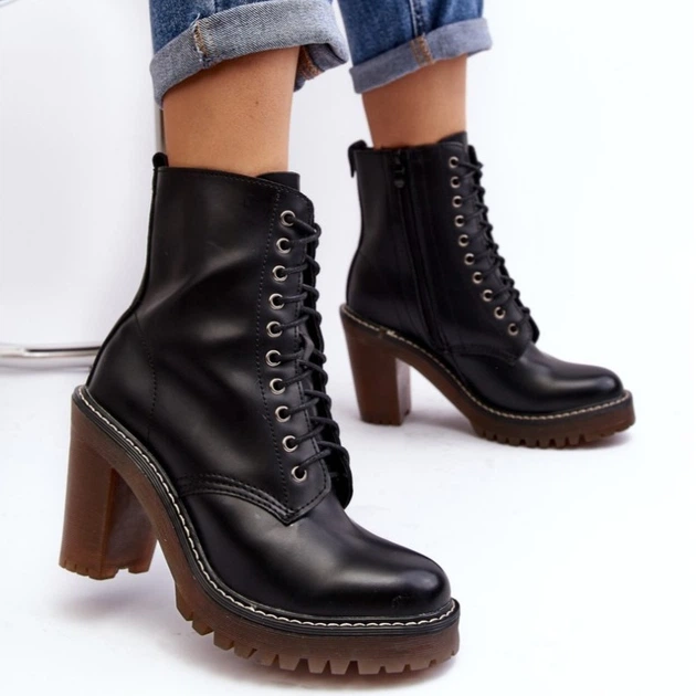 Жіночі ботильйони Arove 36 Чорні (5905677993905) - зображення 7