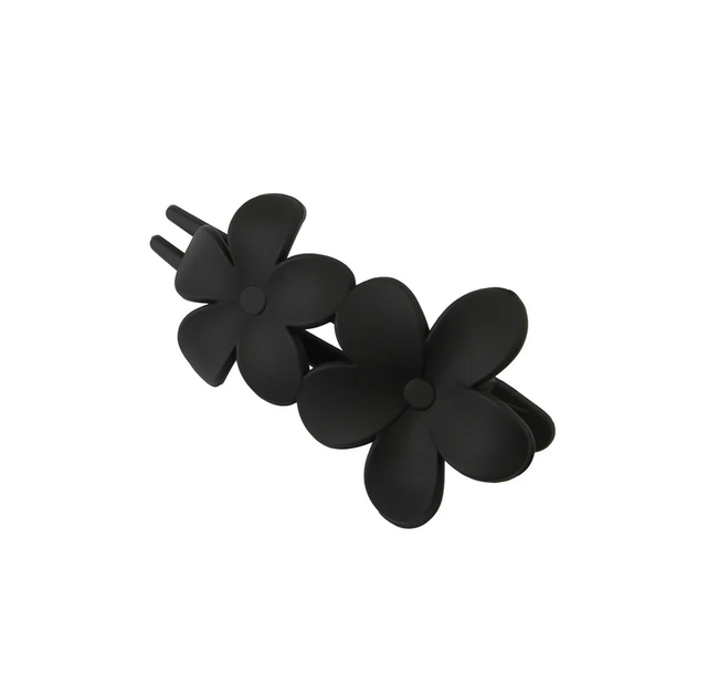 Заколка-краб для волос «Цветы» цвет «Чёрный»