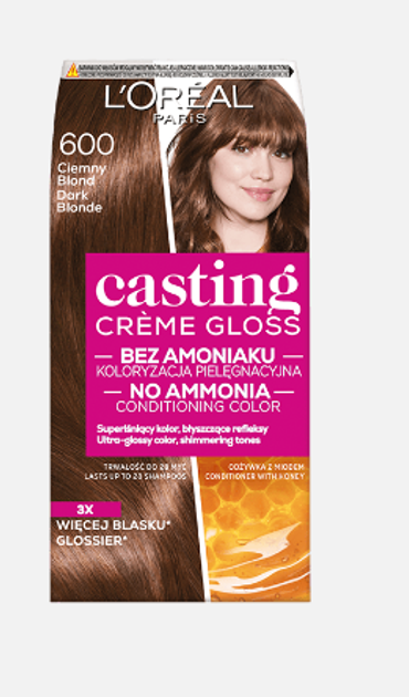 Farba do włosów L'Oreal Paris Casting Creme Gloss 600 ciemny blond 160 ml (3600521125670) - obraz 1