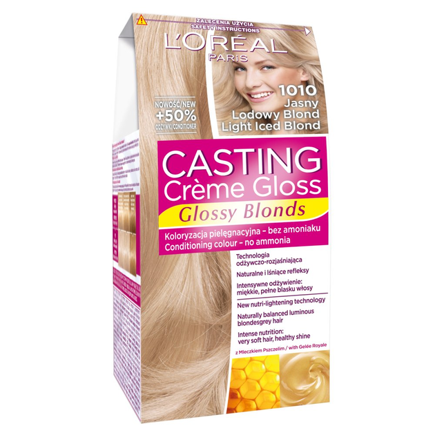Фарба для волосся L'Oreal Paris Casting Creme Gloss 1010 крижаний блонд 160 мл (3600521831823) - зображення 1