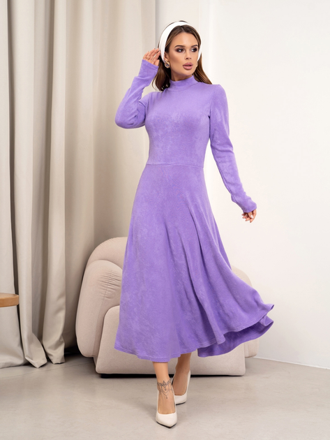 Платье миди зимнее женское ISSA PLUS 12352A XL Светло-сиреневое ...