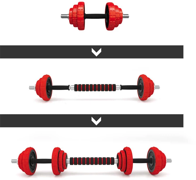 Sztanga-hantle HMS 20 kg SGGX20 (5907695596052) - obraz 3