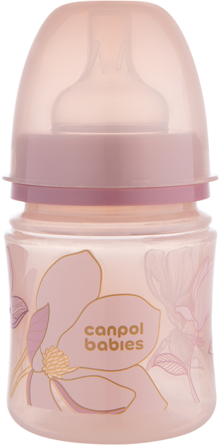 Антиколікова пляшечка Canpol Babies Easystart Gold із широкою шийкою 120 мл Рожева (35/239_pin) - зображення 1