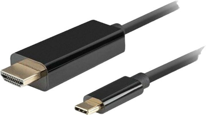 Kabel Lanberg USB-C do HDMI 4 K / 60 Hz 0.5 m Czarny (CA-CMHD-10CU-0005-BK) - obraz 1