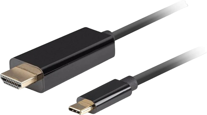 Kabel Lanberg USB-C do HDMI 4 K / 60 Hz 1.8 m Czarny (CA-CMHD-10CU-0018-BK) - obraz 1