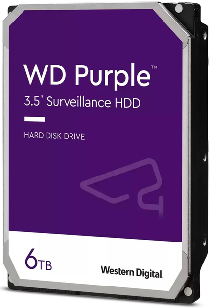 Жорсткий диск Western Digital Purple 6TB 5400rpm 256MB WD64PURZ 3.5 SATA III (0718037897417) - зображення 1