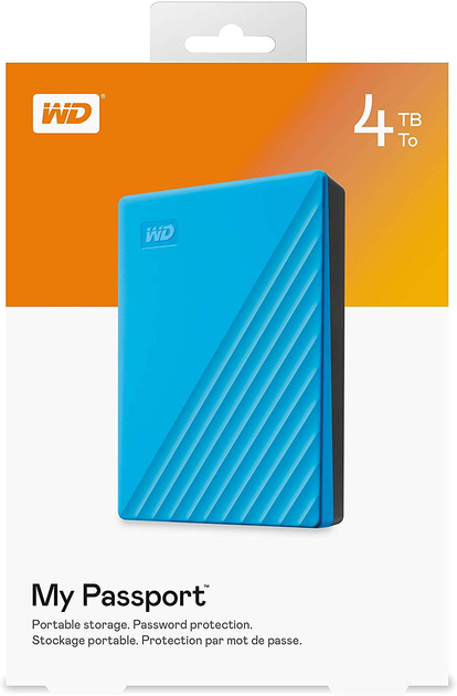Dysk twardy Western Digital My Passport 4TB WDBPKJ0040BBL-WESN 2.5" USB 3.0 External Niebieski (0718037870212) - obraz 6