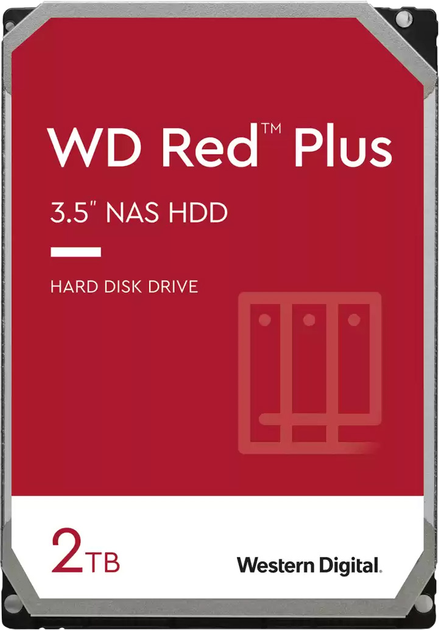 Dysk twardy Western Digital Czerwony Plus NAS 2TB 5400rpm 128MB WD20EFPX 3.5 SATA III (0718037899770) - obraz 1