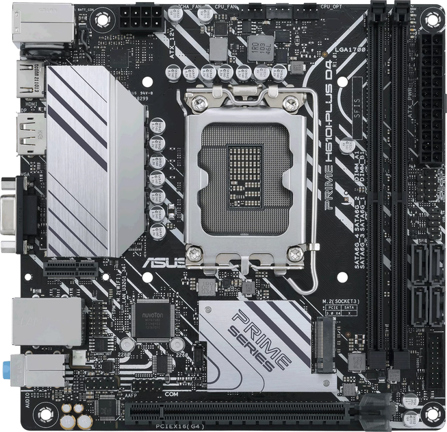 Материнська плата Asus PRIME H610I-PLUS D4 CSM (s1700, Intel H610, PCI-Ex16) - зображення 1