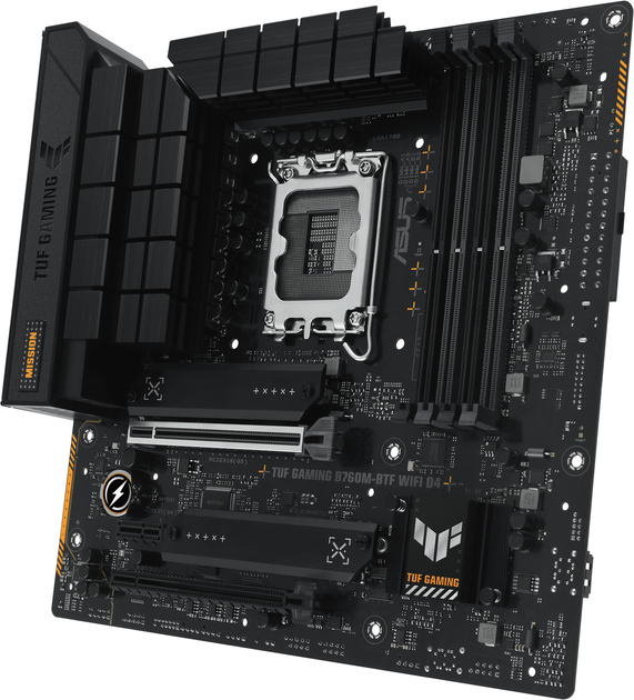 Материнська плата Asus TUF GAMING B760M-BTF WIFI D4 (s1700, Intel B760, PCI-Ex16) - зображення 3