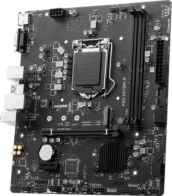 Материнська плата MSI PRO H510M-B (s1200, Intel H470, PCI-Ex16) - зображення 2