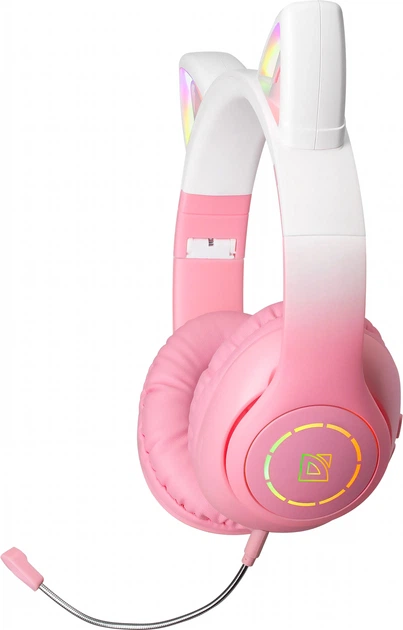 Навушники Defender FreeMotion B505 Pink LED Bluetooth (4745090822847) - зображення 4