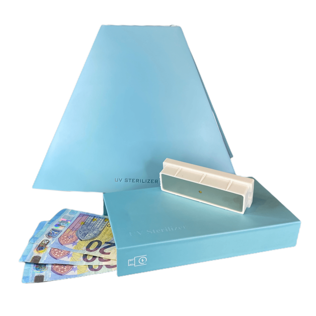 Світловий антисептик - стерилізатор для грошей і телефону, блакитний - зображення 1