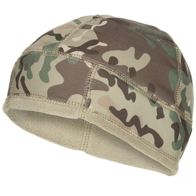 Флісова шапка тактична MFH BW Hat Fleece Camo підшоломник мультикам фліс SM - зображення 1