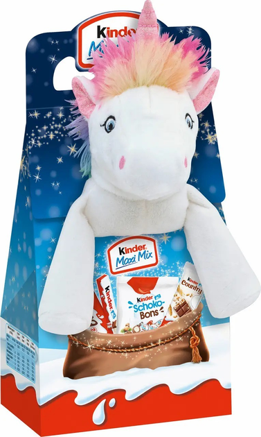 Подарок новогодний Ferrero Kinder Mix с мягкой игрушкой, 137,5 гр