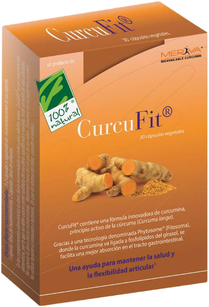 Suplement diety 100% Natural Curcufit 60 kapsułek (8437008750620) - obraz 1