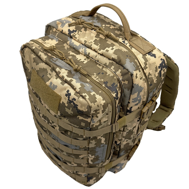 Рюкзак тактичний 40 літрів полікордура Піксель (coyote) MELGO армійський, штурмовий - зображення 2