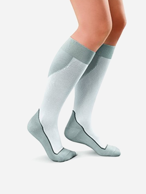 Компресійні панчохи Jobst Sport Socks White Grey L (4042809475425) - зображення 1