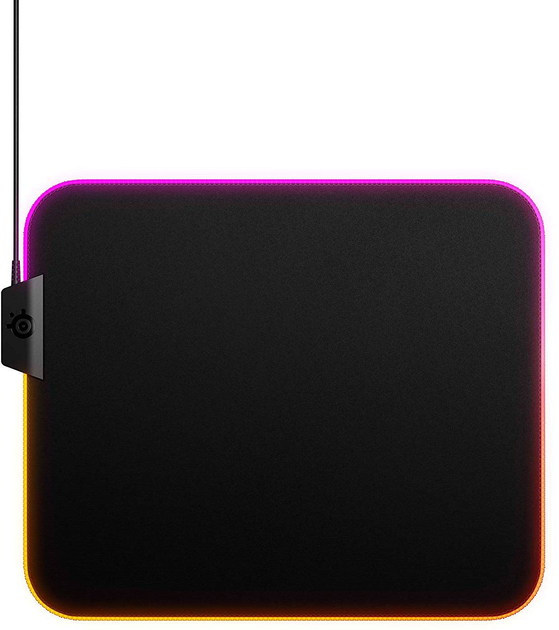 Podkładka gamingowa SteelSeries QcK Prism RGB M Black (5707119036795) - obraz 1