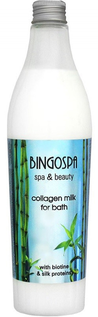 Молочко для душу Bingospa Collagen Milk Bath Spa With Silk Proteins 400 мл (5901842003196) - зображення 1