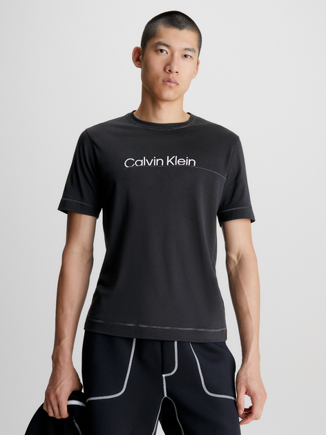 Koszulka męska basic Calvin Klein 00GMF3K133-BAE XL Czarna (8720108331890) - obraz 1