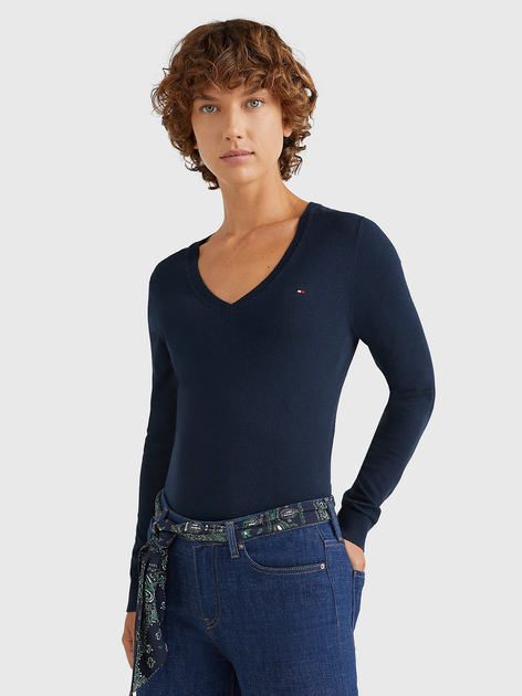 Пуловер жіночий Tommy Hilfiger WW0WW25294-403 M Чорний (8719858028464) - зображення 1