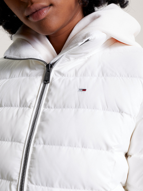 Куртка зимова жіноча Tommy Jeans DW0DW08588-YBR XL Біла (8720112585357) - зображення 4