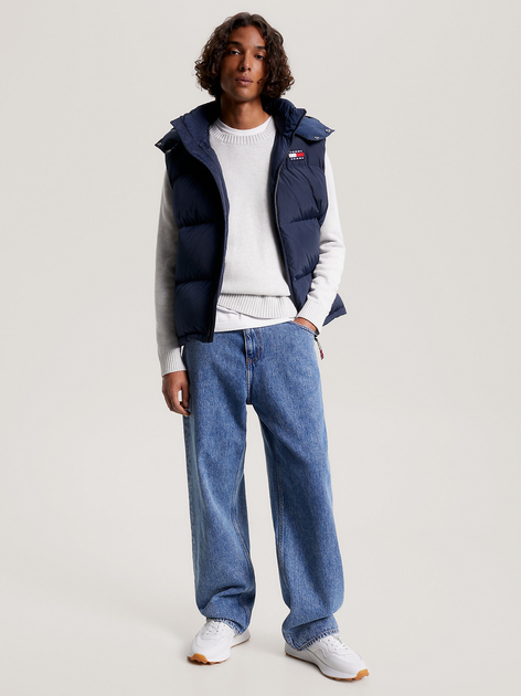 Теплий жилет чоловічий Tommy Jeans DM0DM14447-C87 S Синій (8720641290425) - зображення 3