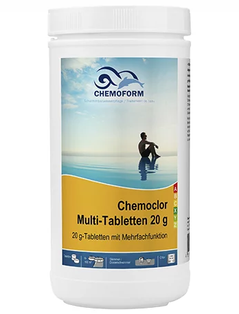 Тривалий хлор Multitab Chemoform 3в1 (таб 20 г) 1 кг— таблетки для комплексної обробки та тривалого знезараження води - зображення 2